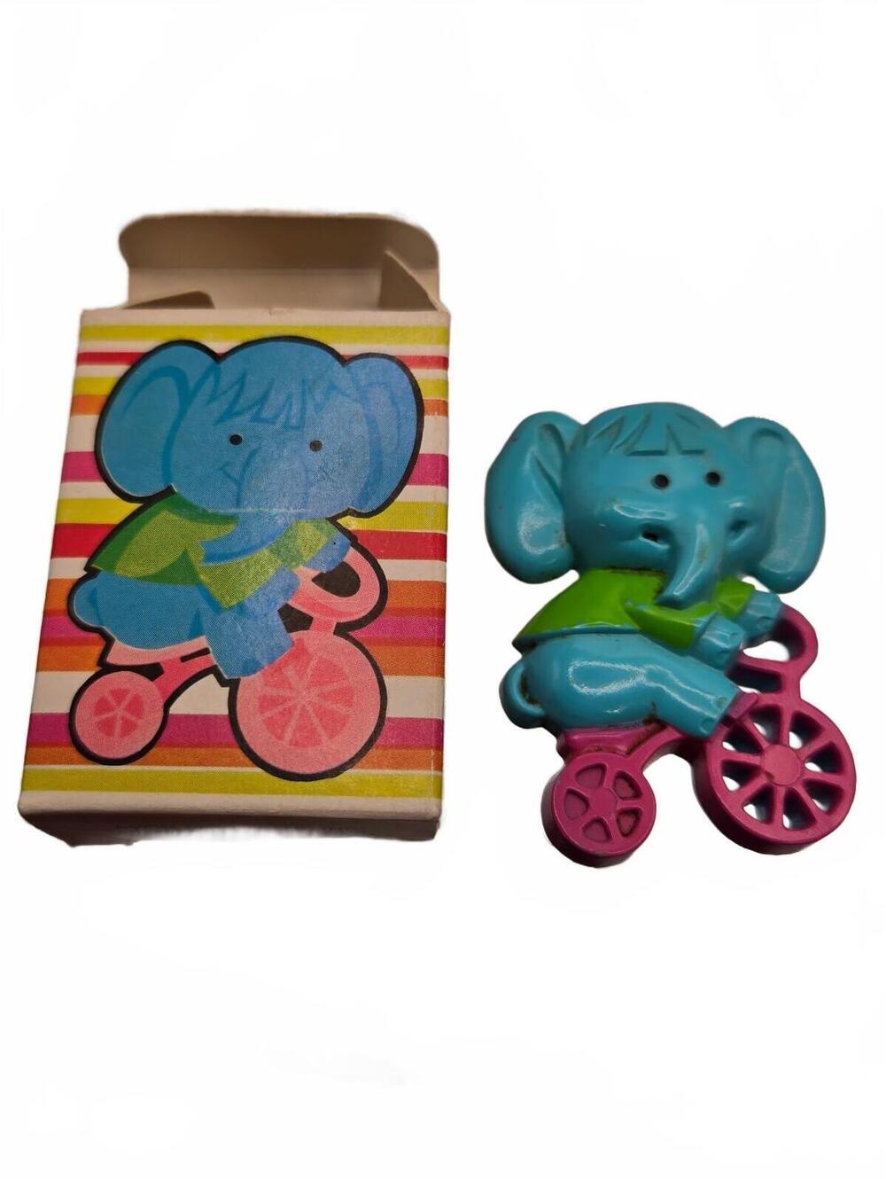 Vintage Avon Pedal Pusher Elephant Pin with Original Box